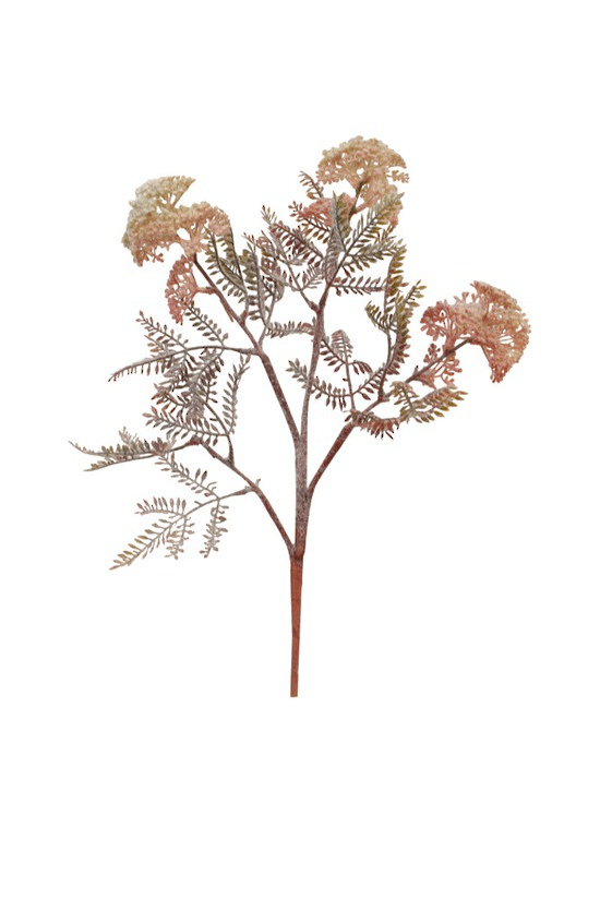 Faux Wild Flower with Fern Spray - Light Pink - Humble & Grand Homestore