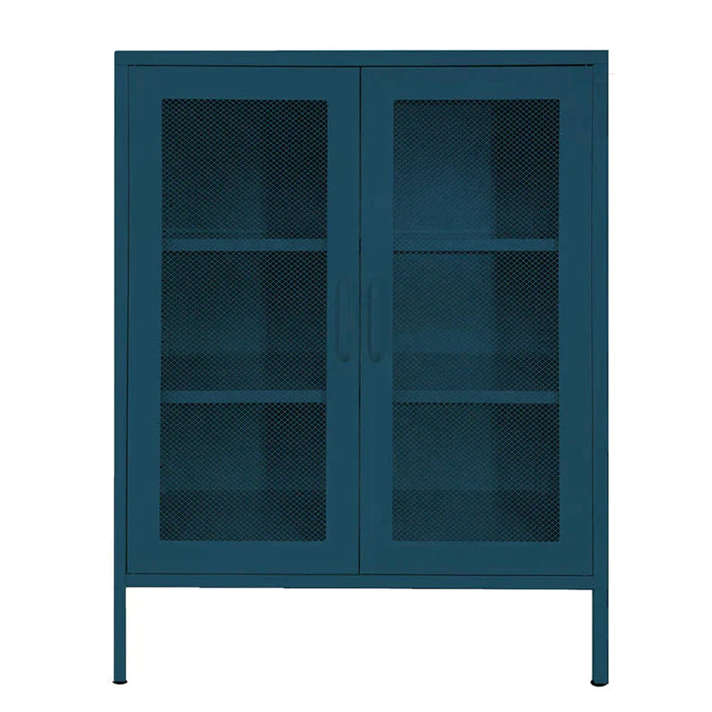 Gertrude Contemporary Metal Locker - Sea Blue   - Humble & Grand Homestore