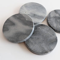 Grey Marble Coasters - Round - Humble & Grand Homestore