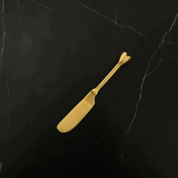 Heart pate knife - Brass - Humble & Grand Homestore
