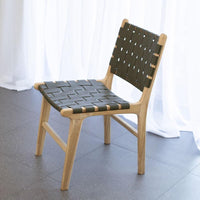 Indo Woven Dining Chair - Olive - Humble & Grand Homestore