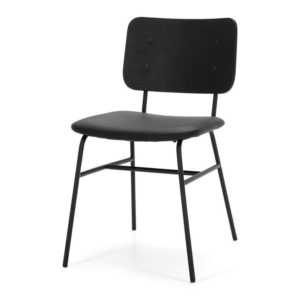 Lukas Dining Chair - Black Panel - Humble & Grand Homestore