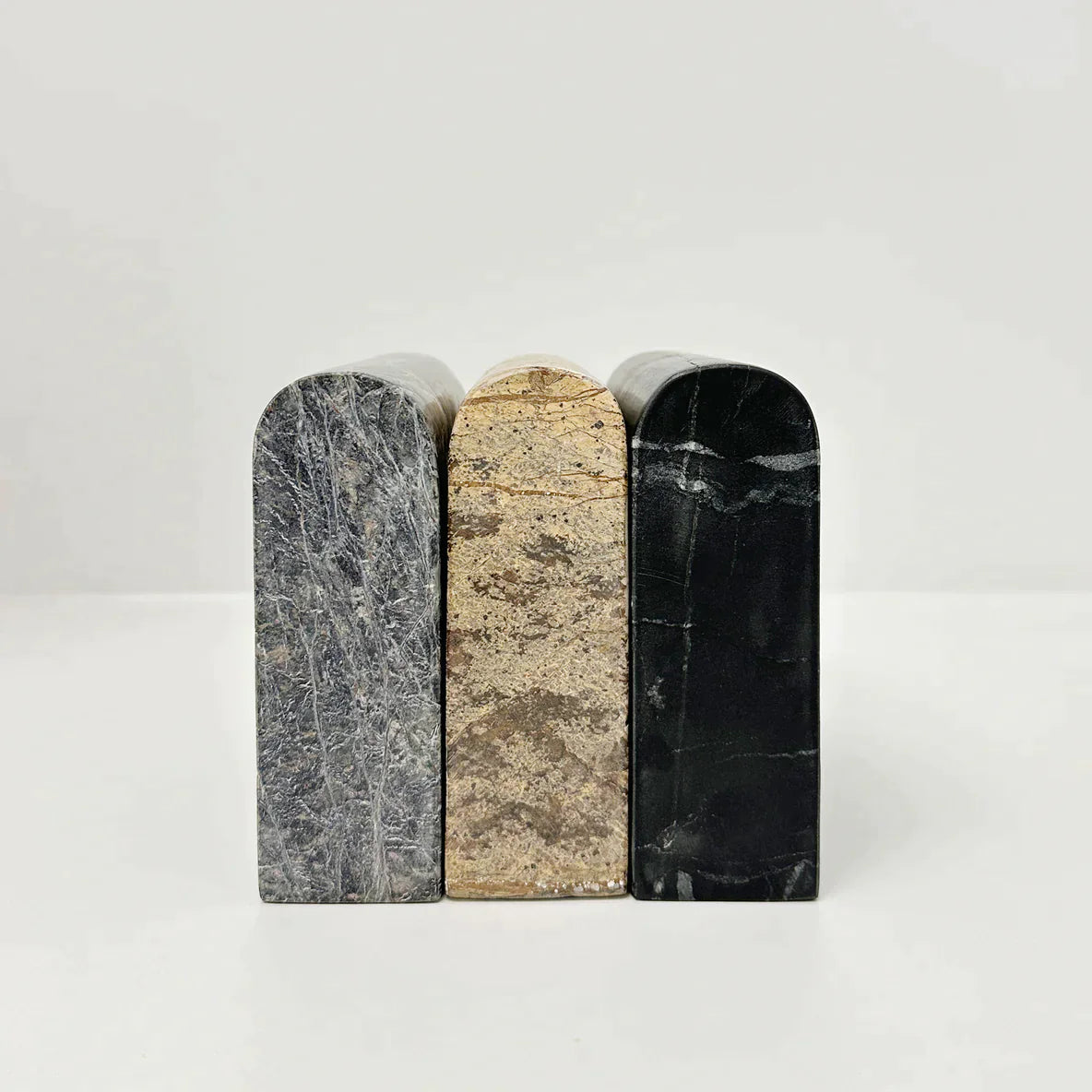 Marble Bookend Short - Grey - Humble & Grand Homestore