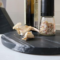 Marble Charger Plate - Black - Humble & Grand Homestore