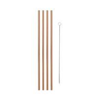 Metal Straws 4 Pack - Copper - Humble & Grand Homestore