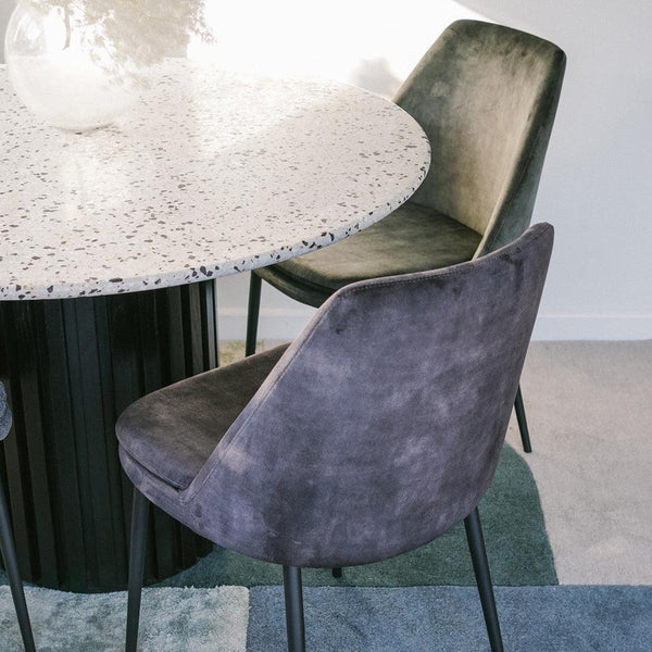 Mia Dining Chair - Velvet Anthracite - Humble & Grand Homestore