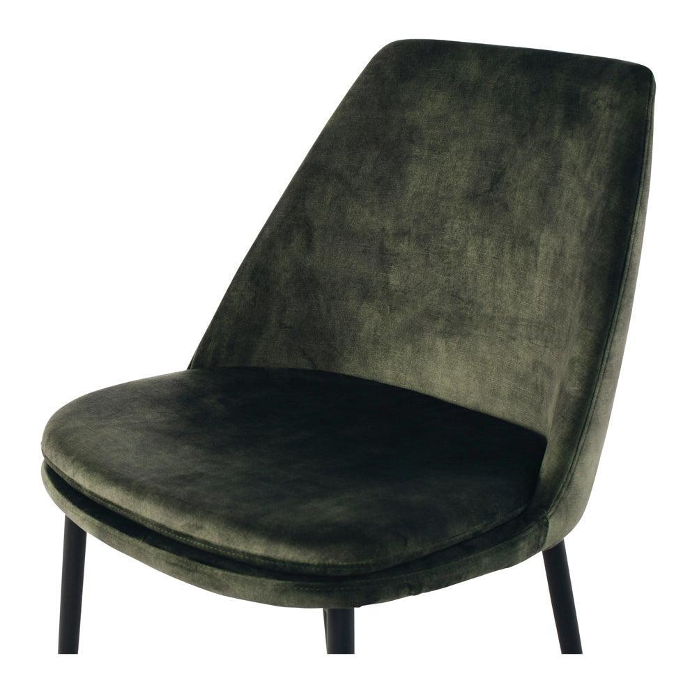 Mia Dining Chair - Velvet Moss Green - Humble & Grand Homestore
