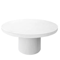 Milazzo Round Concrete Dining Table - White - Humble & Grand Homestore