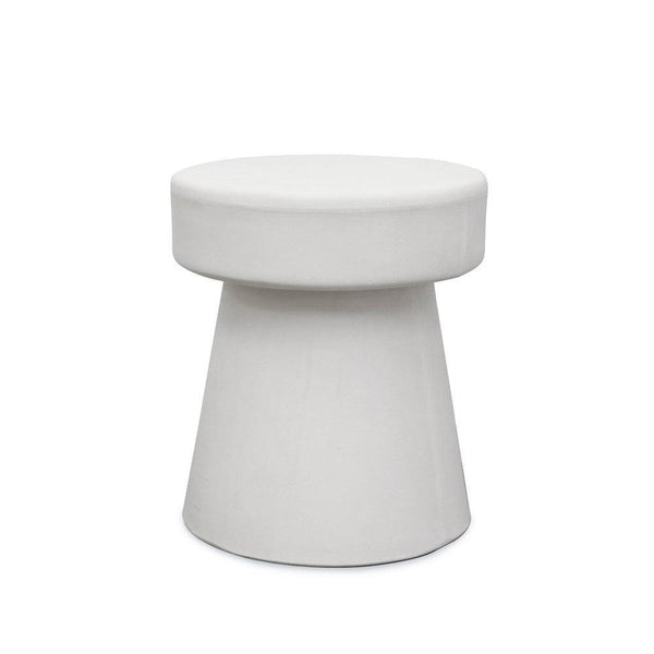 Mushroom Concrete Side Table / Stool - White - Humble & Grand Homestore