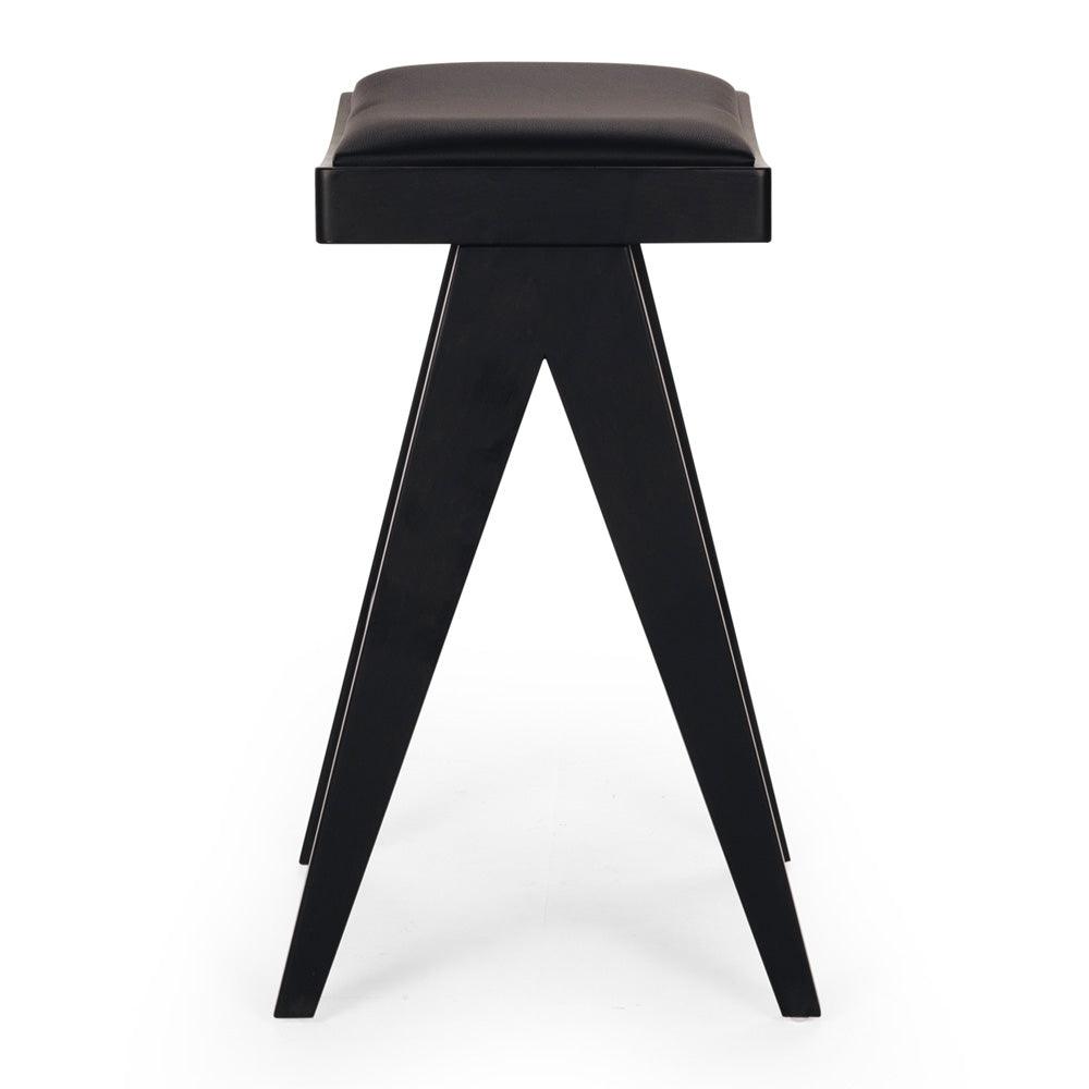 Palma Barstool - Black Oak PU Seat - Humble & Grand Homestore
