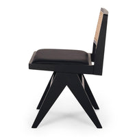 Palma Dining Chair - Black Oak PU Seat - Humble & Grand Homestore