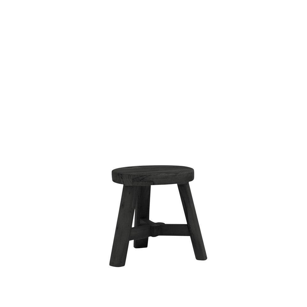 Parq Footstool Round - Black - Humble & Grand Homestore