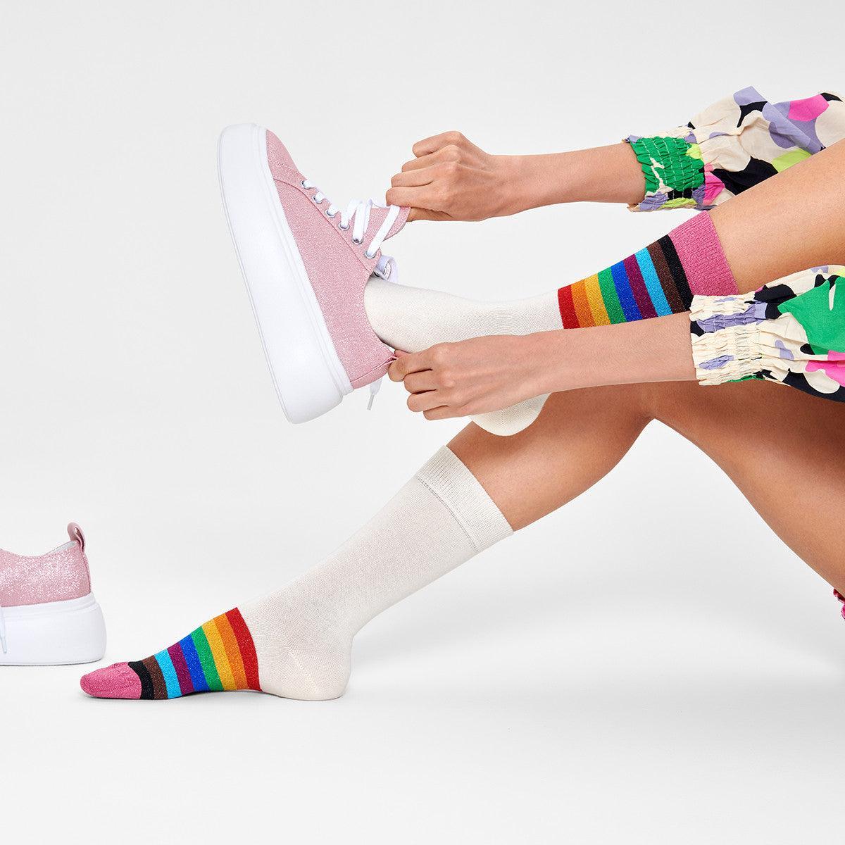 Pride Socks - Rainbow Glitter - Humble & Grand Homestore