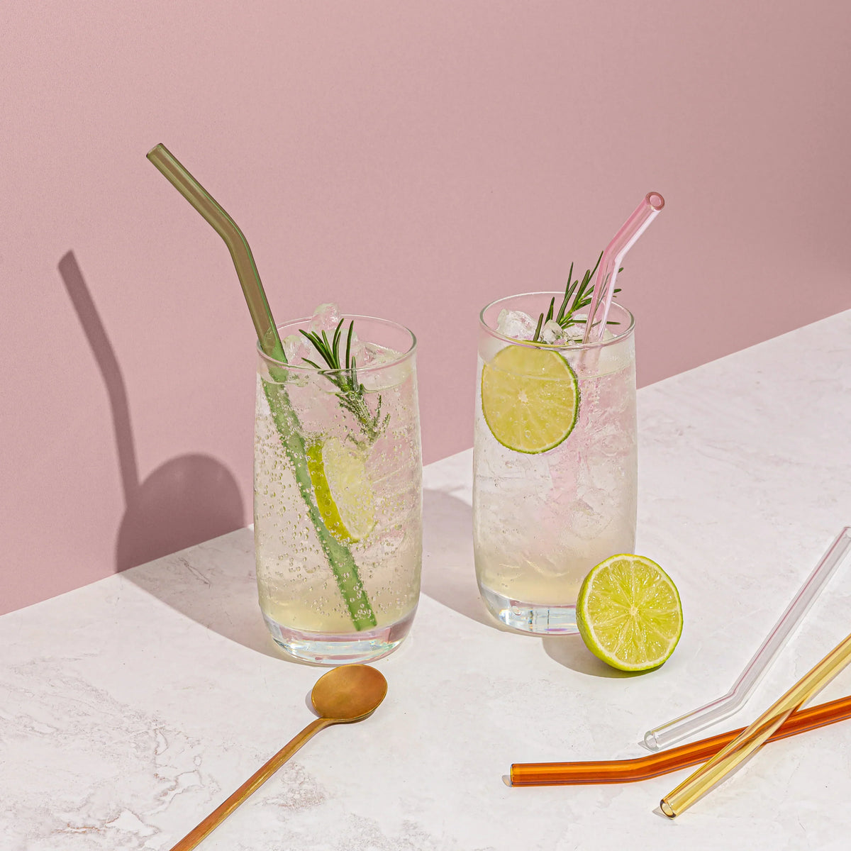 Reusable Glass Drinking Straws - Multi-colour - Humble & Grand Homestore