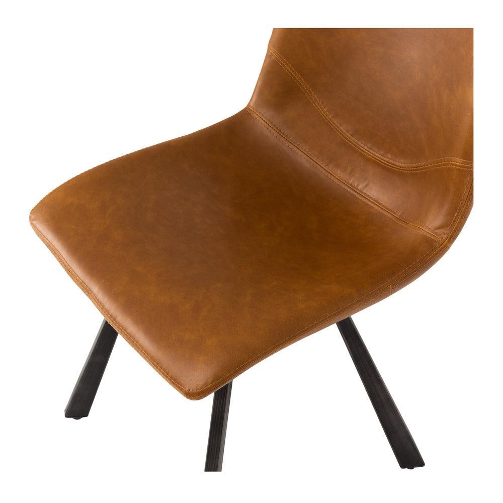 Rustic Dining Chair - Vintage Cognac - Humble & Grand Homestore