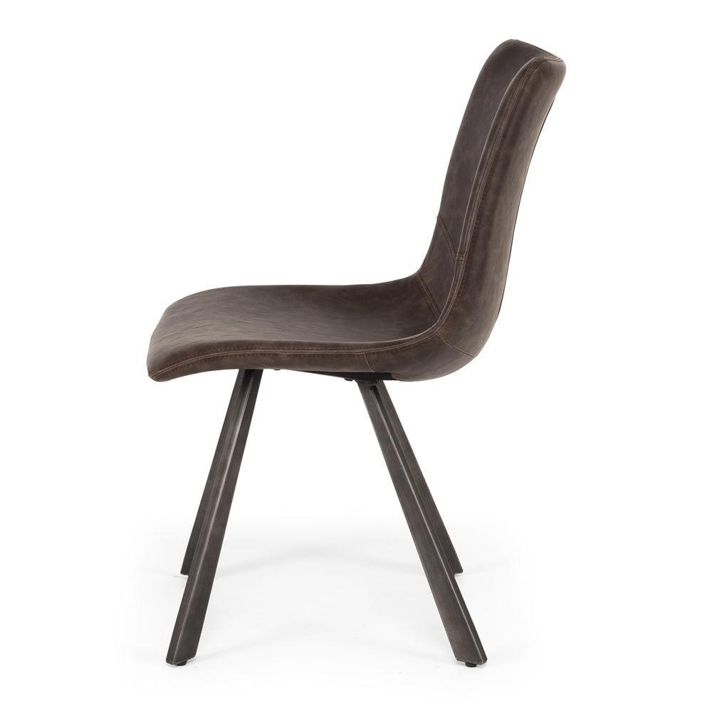 Rustic Dining Chair - Vintage Dark Brown - Humble & Grand Homestore