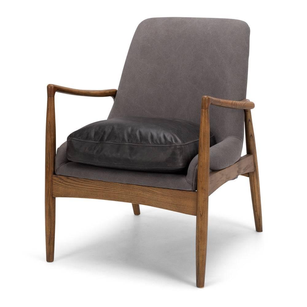 Steiner Armchair - Canvas Charcoal - Humble & Grand Homestore