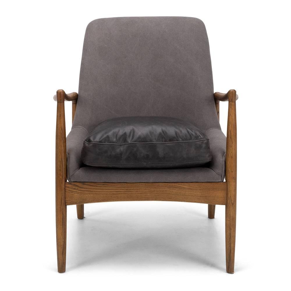 Steiner Armchair - Canvas Charcoal - Humble & Grand Homestore