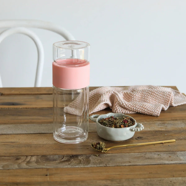 Take Me Away Tea Infuser Flask - Pink - Humble & Grand Homestore
