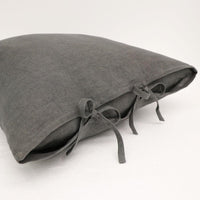 Tully Tie Cushion - Charcoal - Humble & Grand Homestore