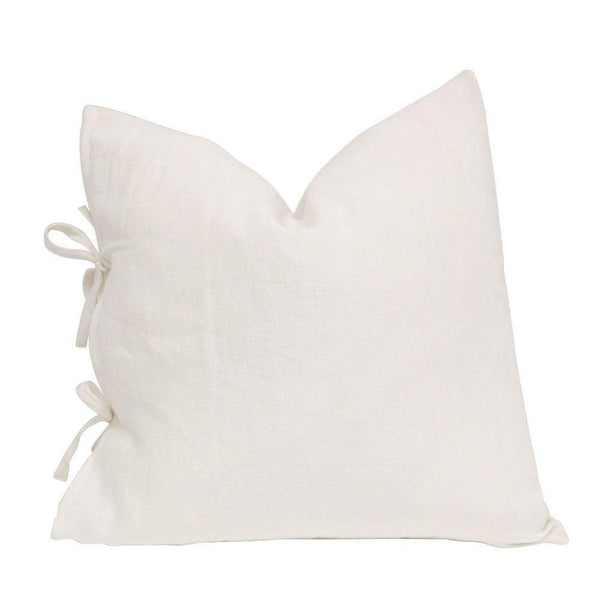 Tully Tie Cushion - Off White - Humble & Grand Homestore