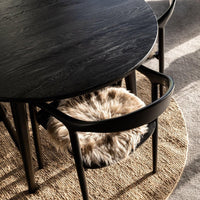 Vaasa Round Matte Black Dining Table - 120cm - Humble & Grand Homestore