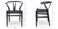Wishbone Dining Chair - Black - Humble & Grand Homestore