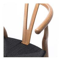 Wishbone Dining Chair - Black Rope Seat - Humble & Grand Homestore