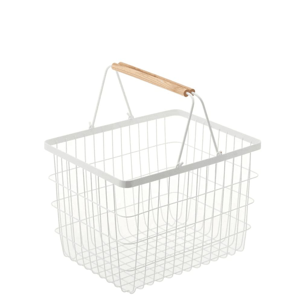 Yamazaki Tosca Laundry Basket White - Small - Humble & Grand Homestore