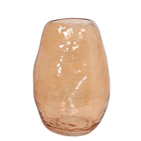 Zina Glass Vase Amber - Small - Humble & Grand Homestore