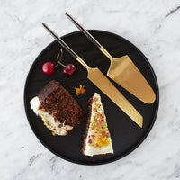 Cake & Knife Set - Black - Humble & Grand Homestore